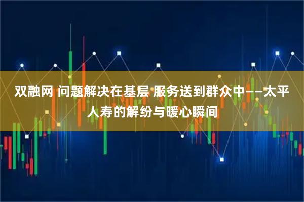 双融网 问题解决在基层 服务送到群众中——太平人寿的解纷与暖心瞬间